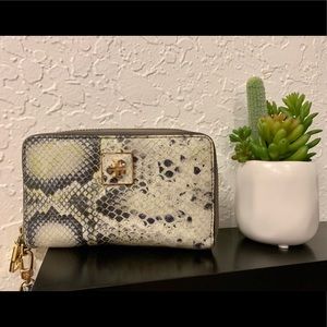 Tory Burch Snake Print Wallet & Wristlet Original